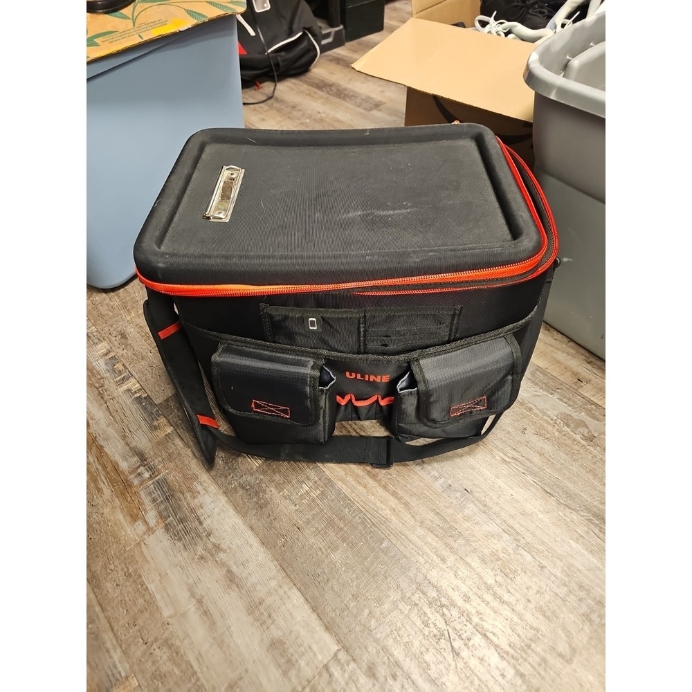 ULINE Mobile Desk With Writing Surface And Binder Clip Size 17 x 13 x 14 Inches